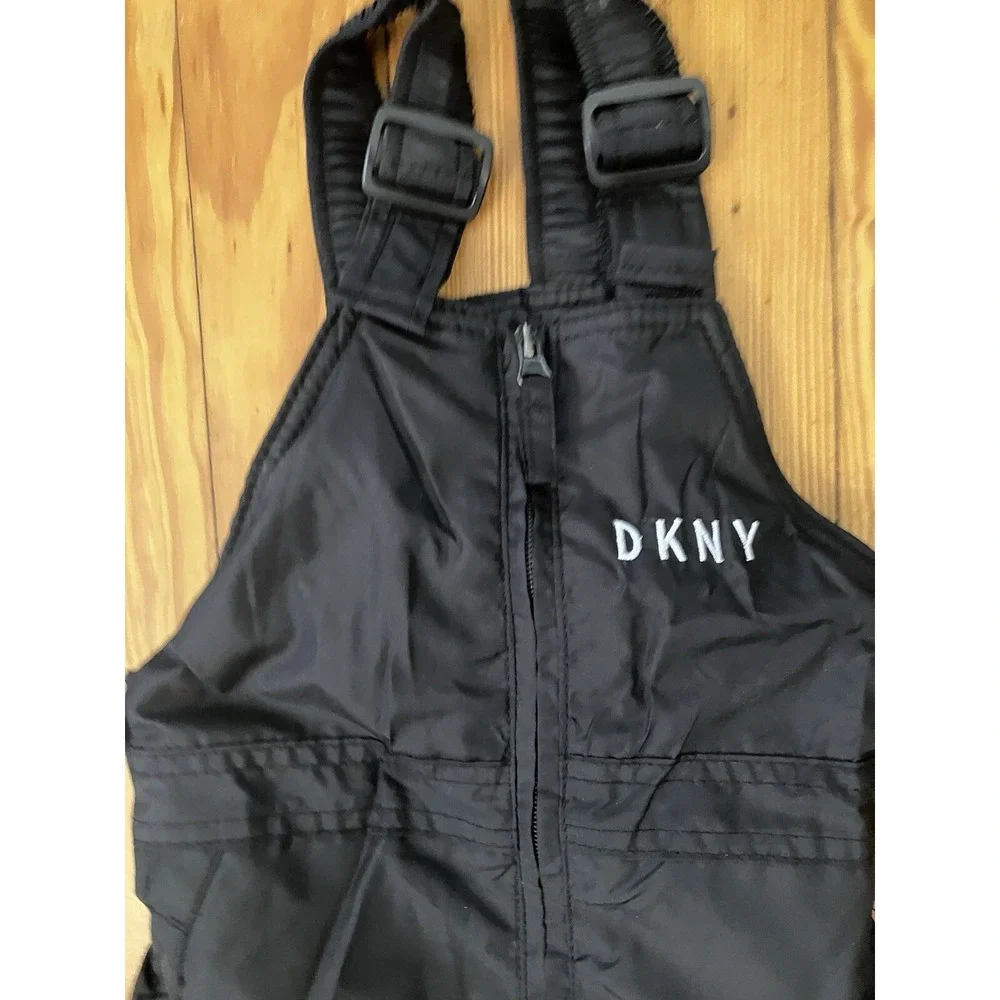 NWOT DKNY Toddler Kids Winter Snow‎ Bib Black Size 24m Ski